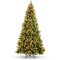 Best Choice Products Pre-Lit Pre-Decorated Holiday Christmas Tree w/ Flocked Tips, Lights, Metal Base